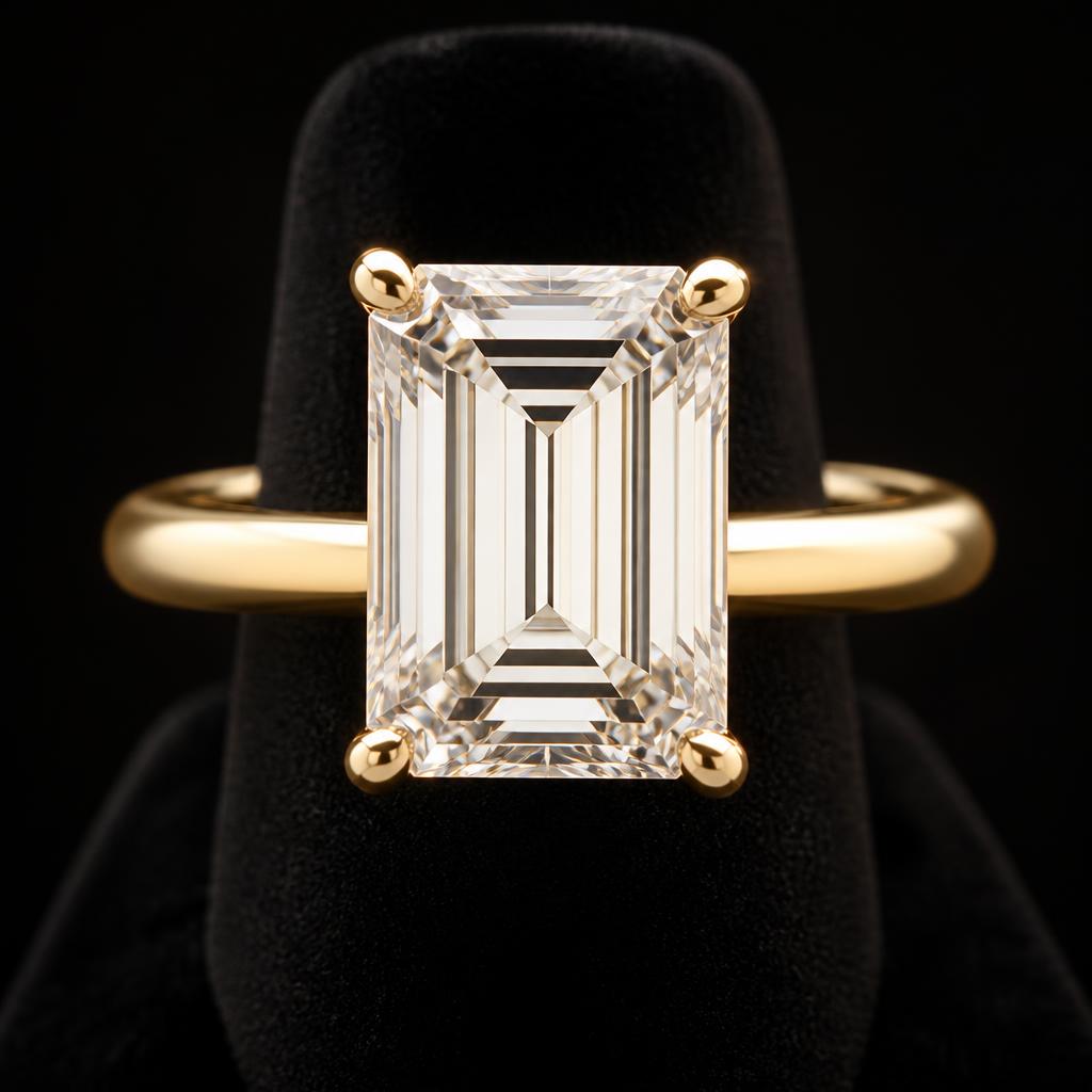 Arc Emerald Solitaire — studio hero view