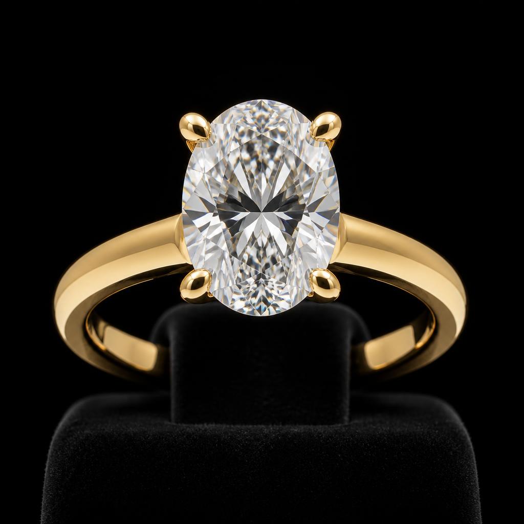 Astra Oval Solitaire — studio hero view