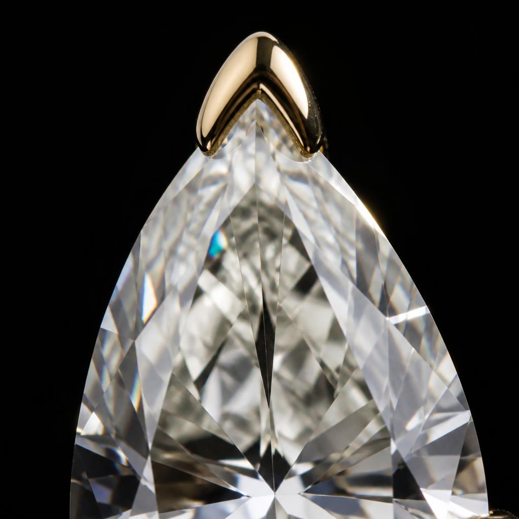 Celeste Pear Solitaire — Macro view, 1.50ct / Pear / 18ct Yellow Gold / Solitaire