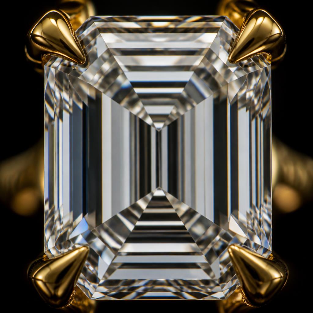 Arc Emerald Solitaire — Macro view, 1.50ct / Emerald / 18ct Yellow Gold / Solitaire
