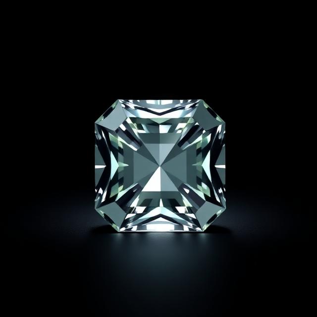 Emerald cut lab-grown diamond