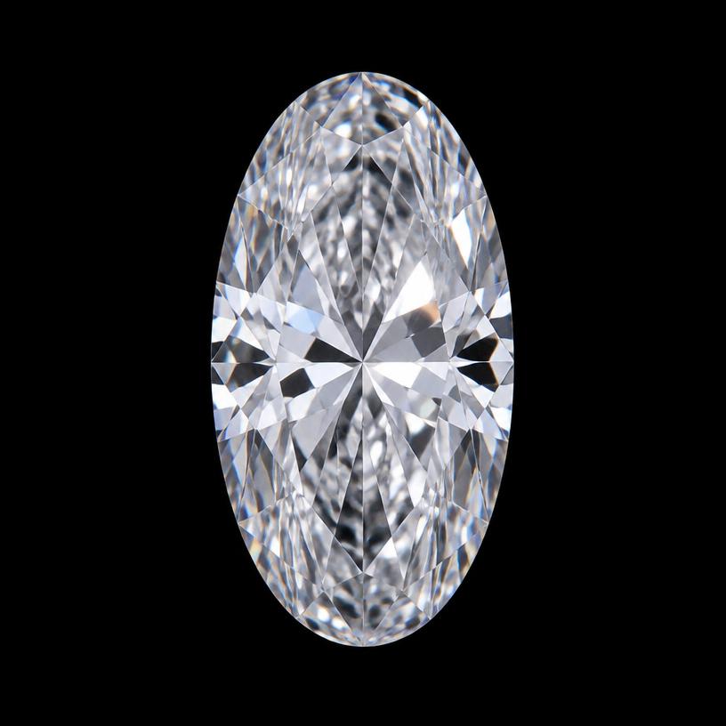 Oval lab-grown diamond