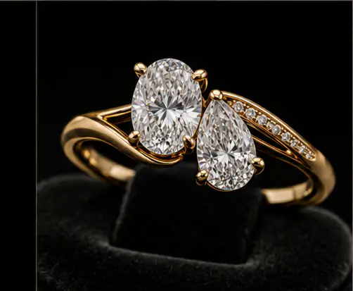 Andromeda — Oval & Pear Orbit Toi et Moi — Three-quarter