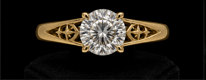 Polaris — Compass Round North-Star Solitaire — Top