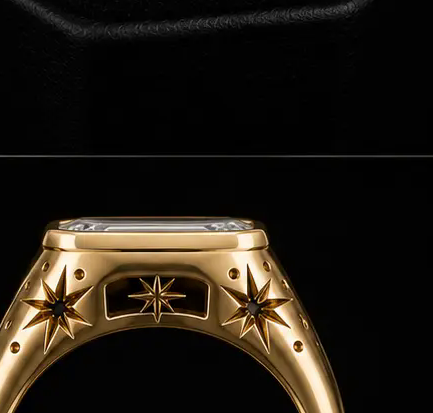 Vega — East-West Emerald Astral Bezel — approved design render, profile view