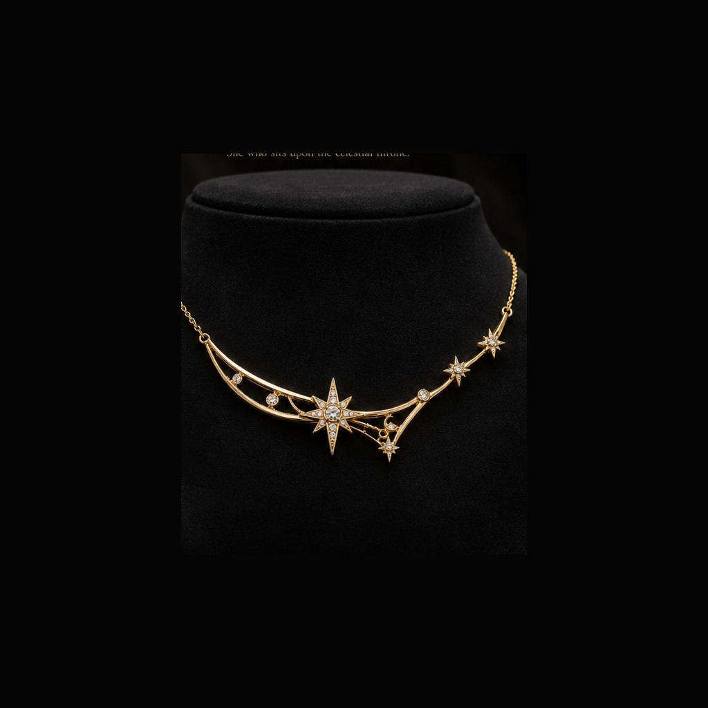 Cassiopeia Celestial Arc Necklace — studio hero view