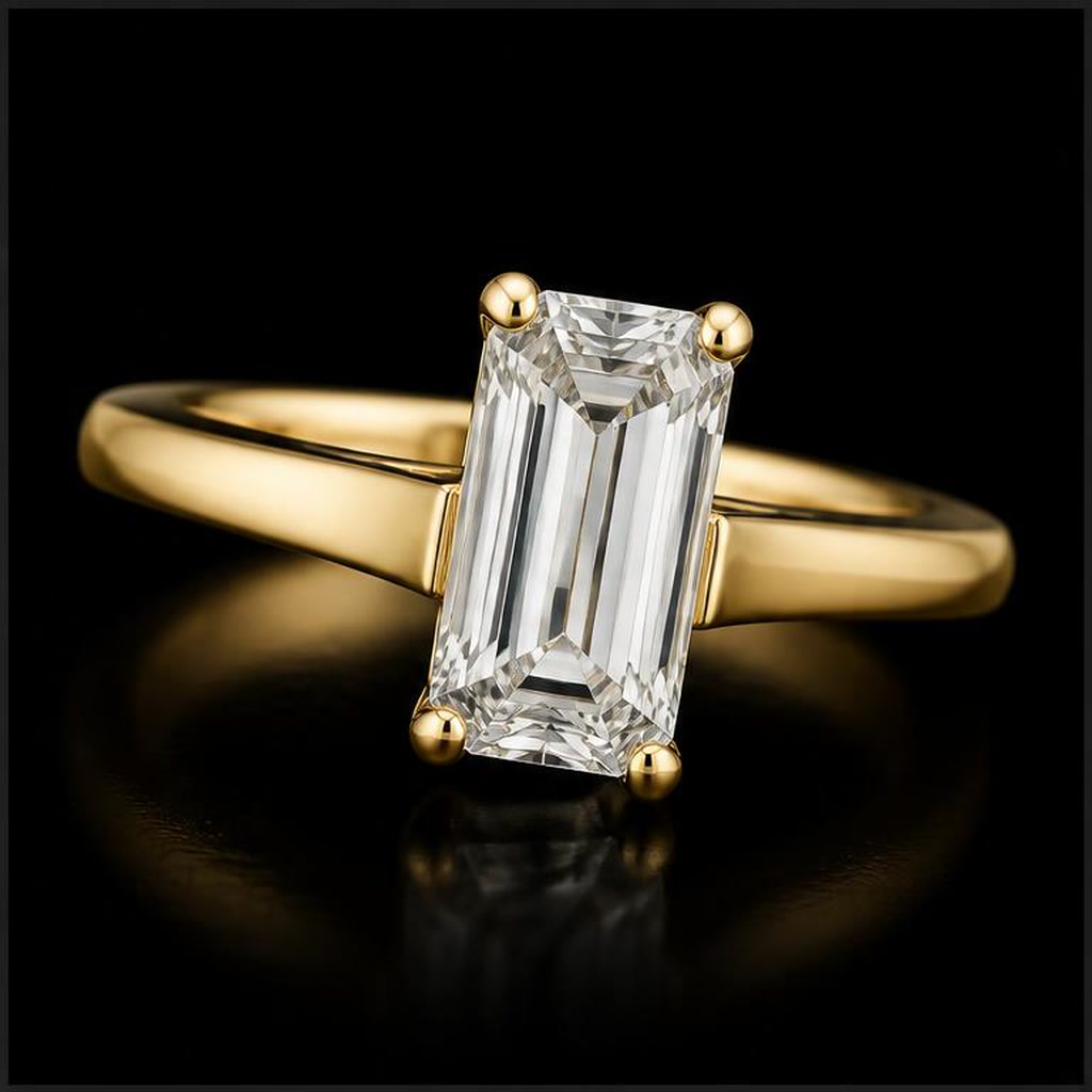 Meridian Emerald Solitaire — studio hero view