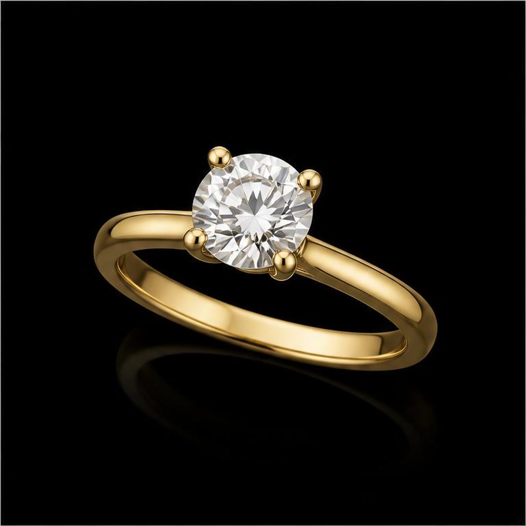 Meridian Round Solitaire — studio hero view