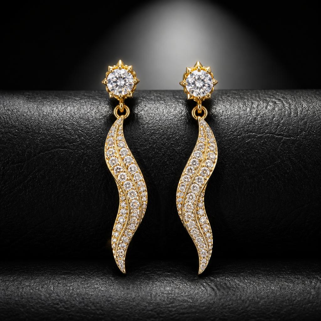 Aquarius Star Sign Earrings — product render
