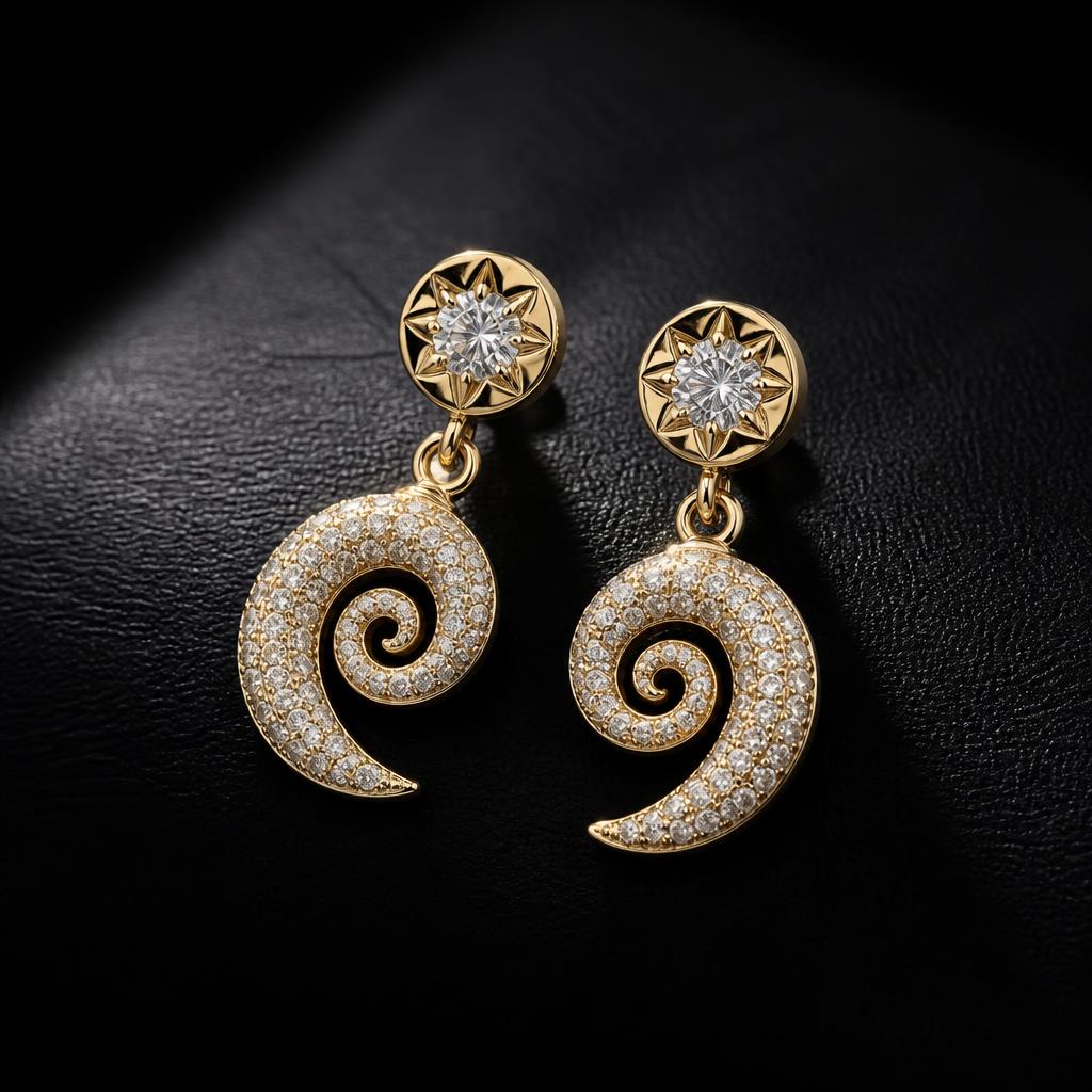 Aries Star Sign Earrings — product render