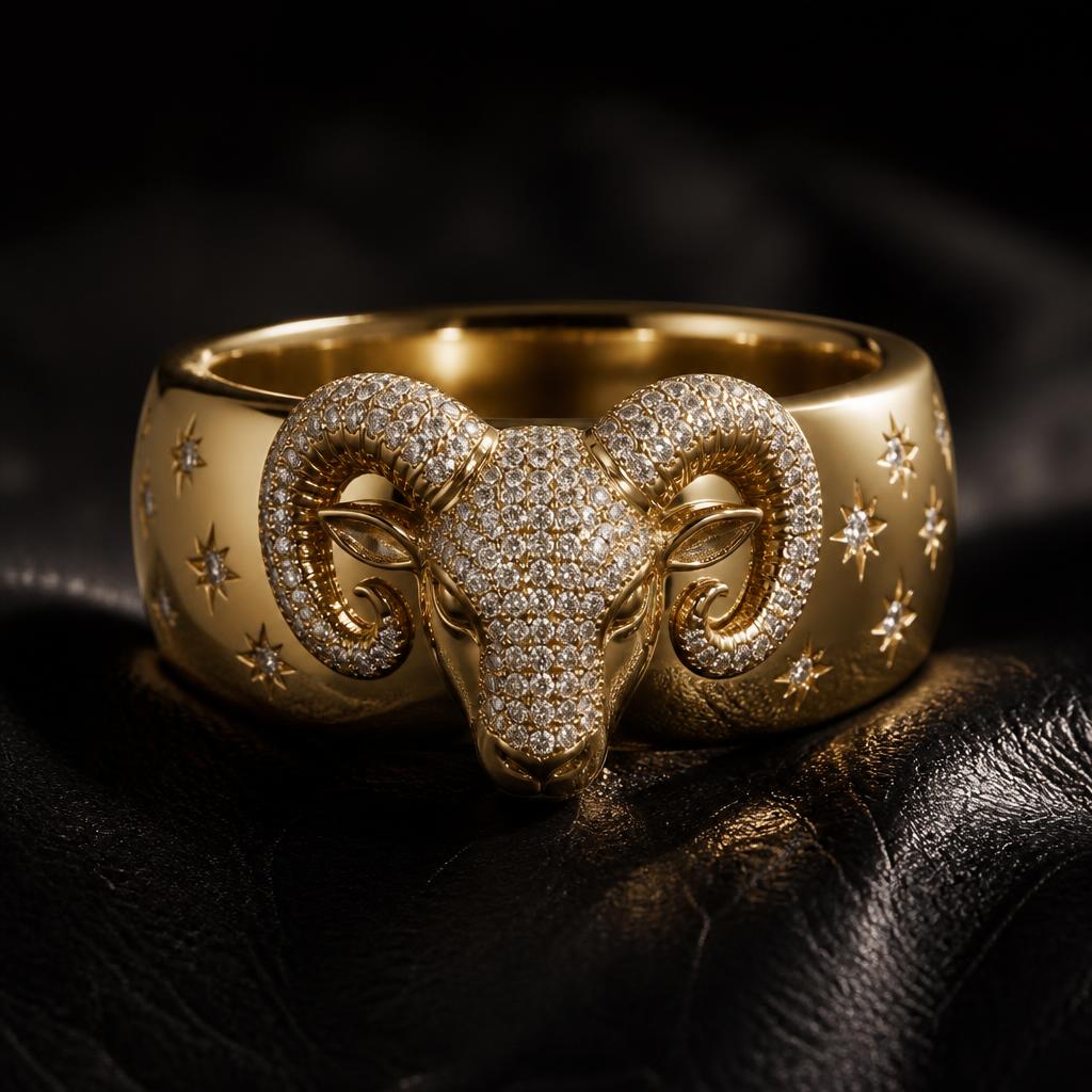 Aries Star Sign Men's band — product render