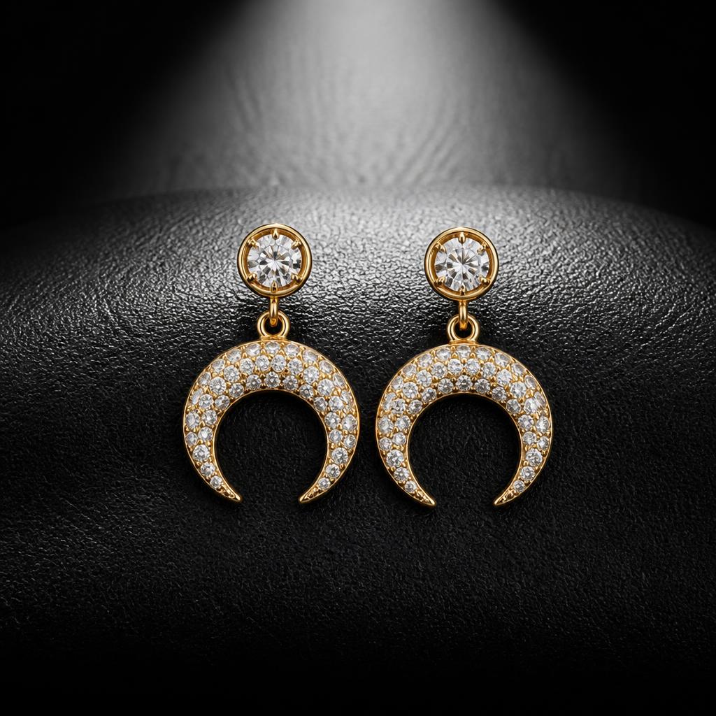 Cancer Star Sign Earrings — product render