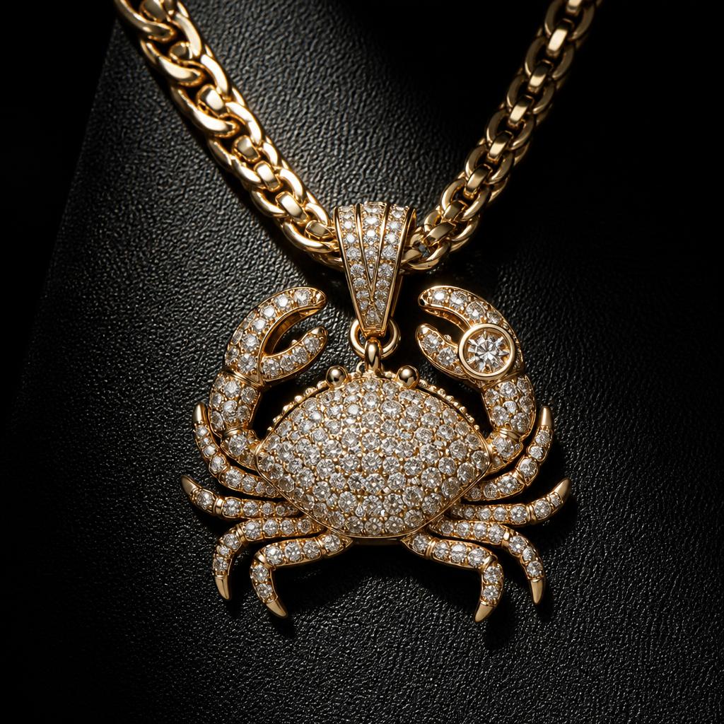 Cancer Star Sign Men's chain — product render