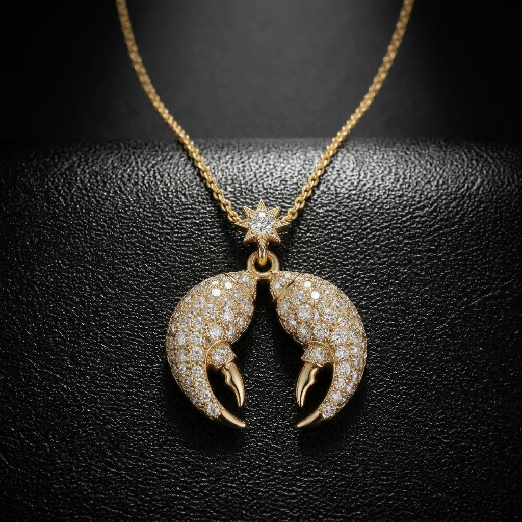 Cancer Star Sign Necklace — product render