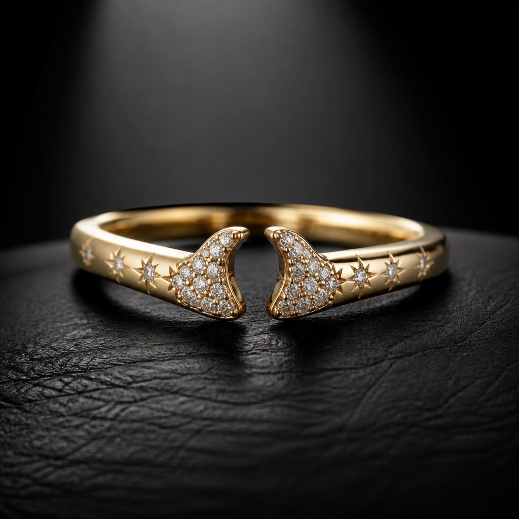 Cancer Star Sign Wedding ring — product render