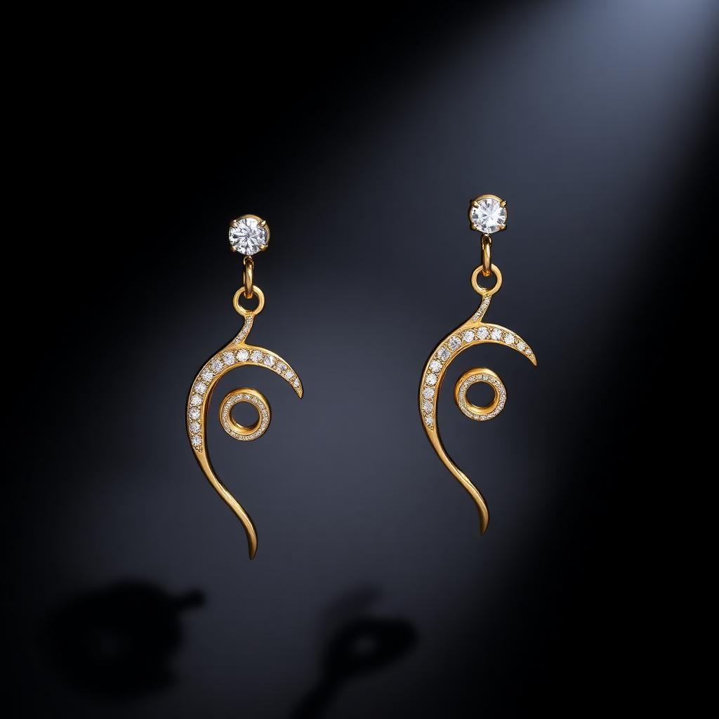 Capricorn Star Sign Earrings — product render