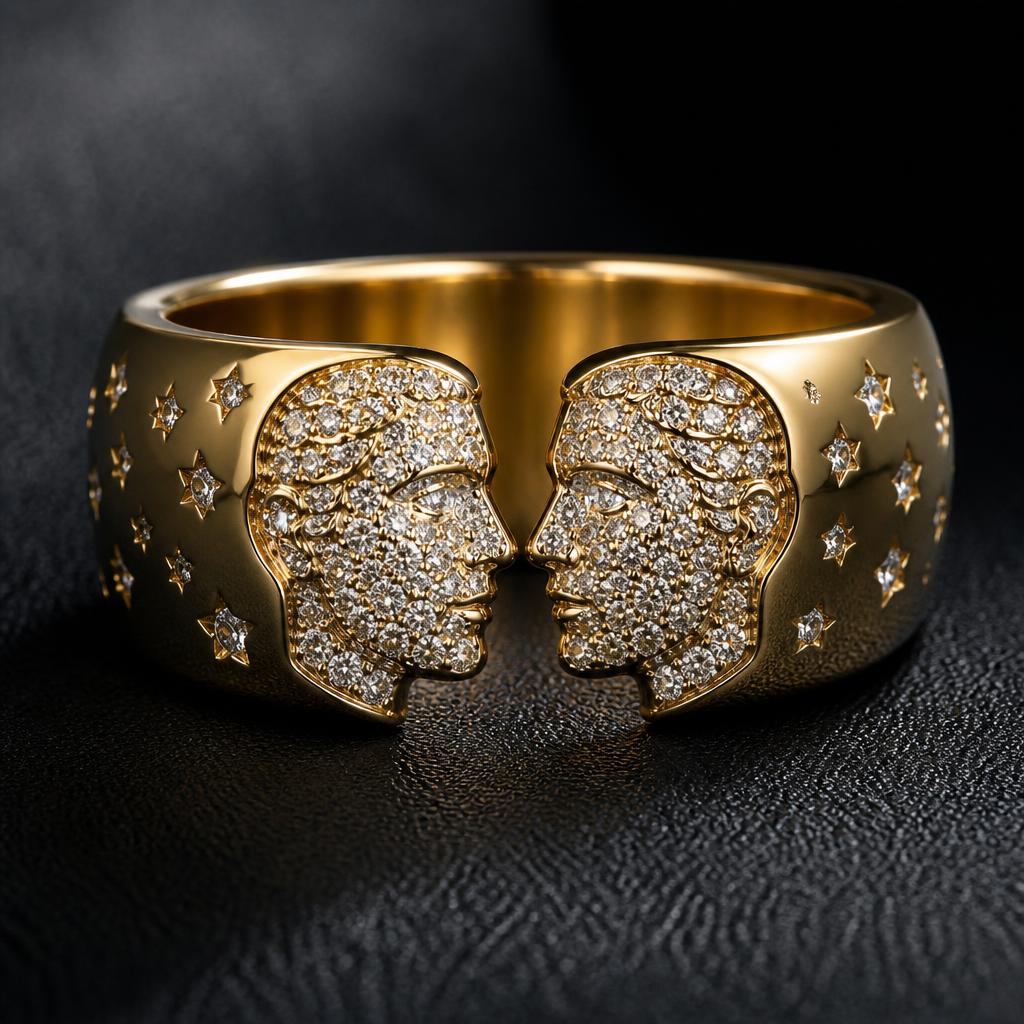 Gemini Star Sign Men's band — product render