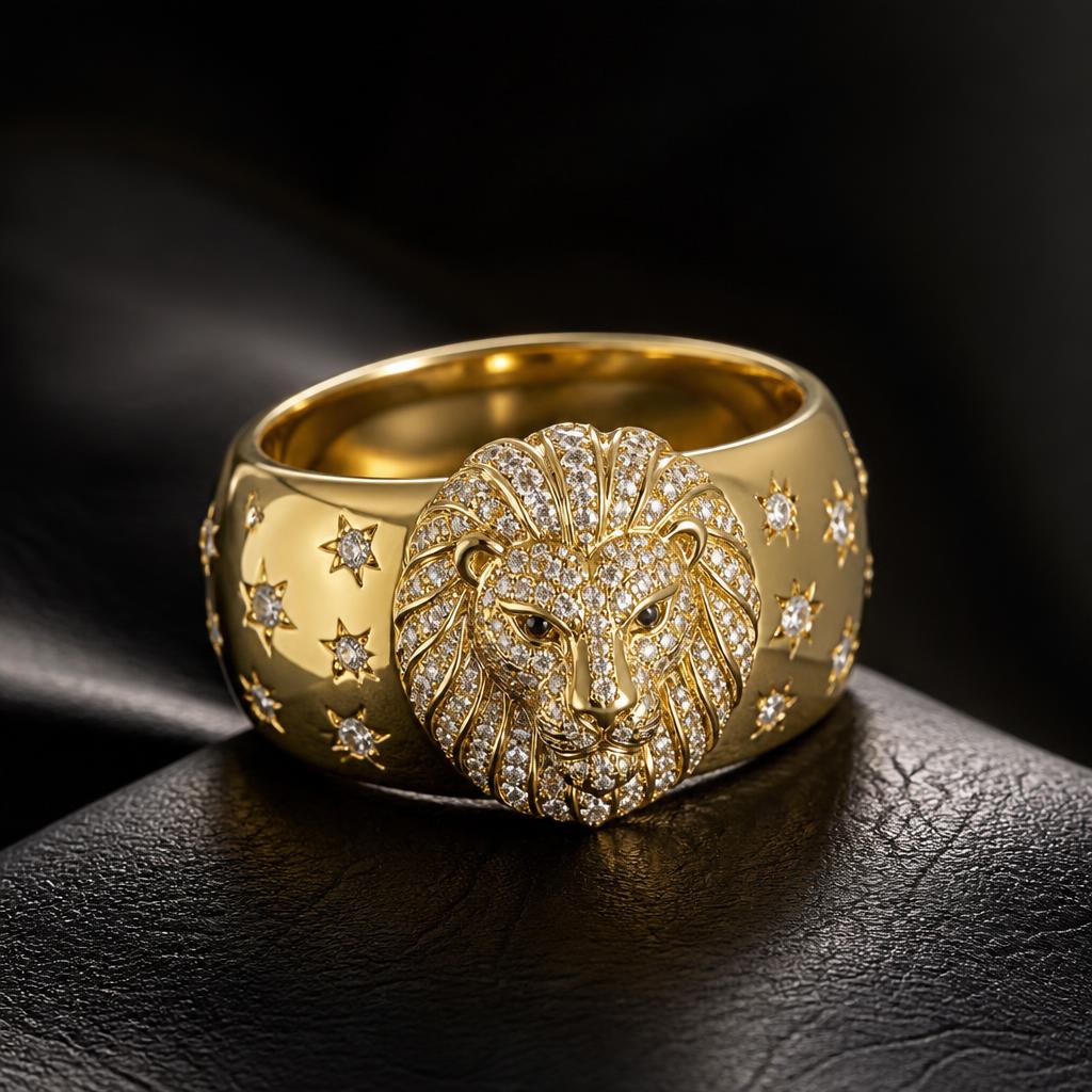 Leo Star Sign Men's band — product render