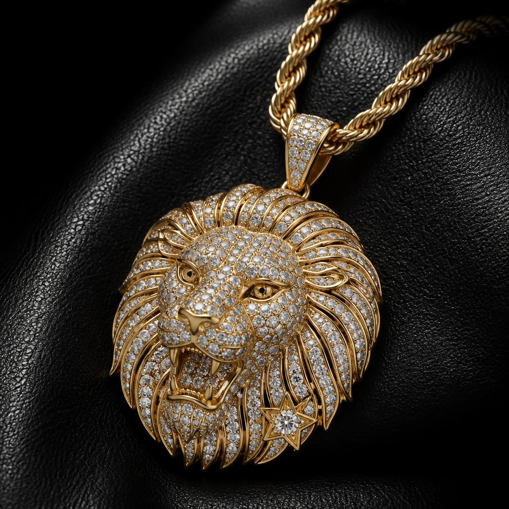 Leo Star Sign Men's chain — product render