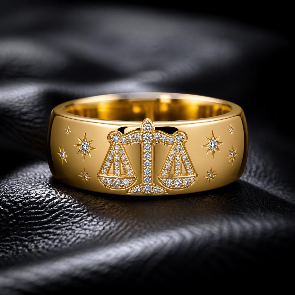 Libra Star Sign Men's band — product render