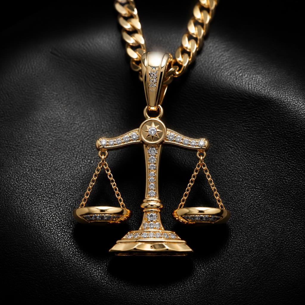 Libra Star Sign Men's chain — product render