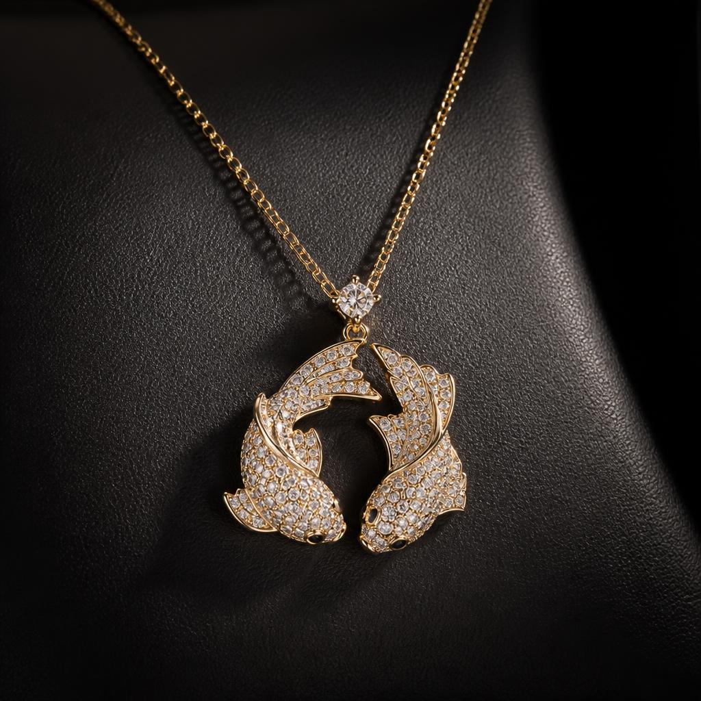 Pisces Star Sign Necklace — product render
