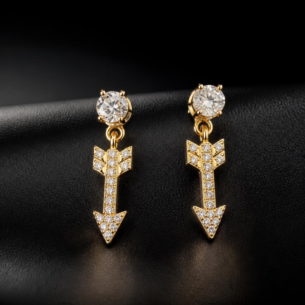 Sagittarius Star Sign Earrings — product render