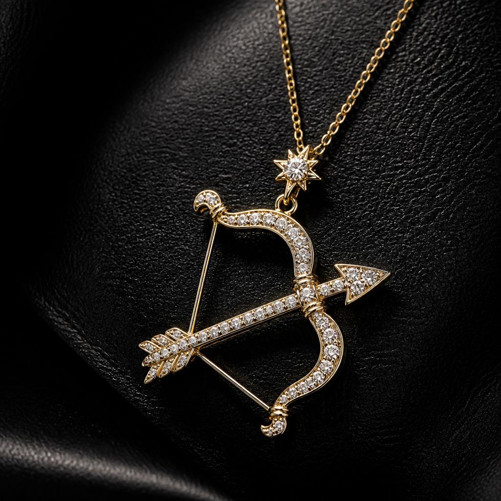 Sagittarius Star Sign Necklace — product render