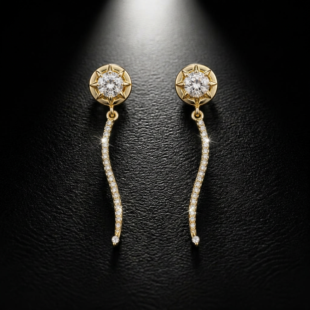 Scorpio Star Sign Earrings — product render
