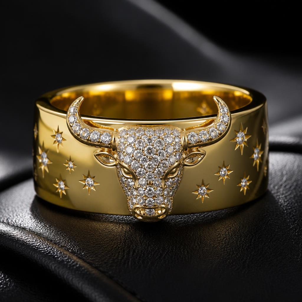 Taurus Star Sign Men's band — product render