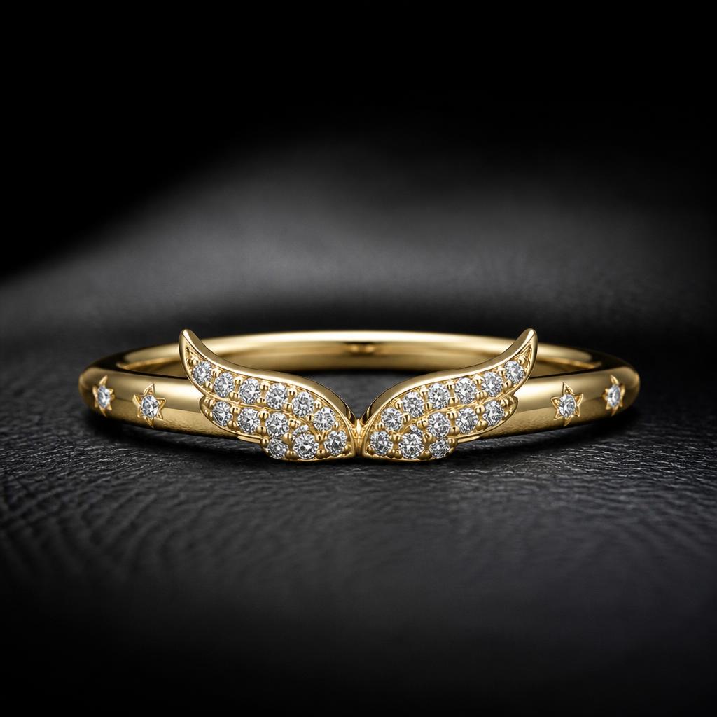 Virgo Star Sign Wedding ring — product render